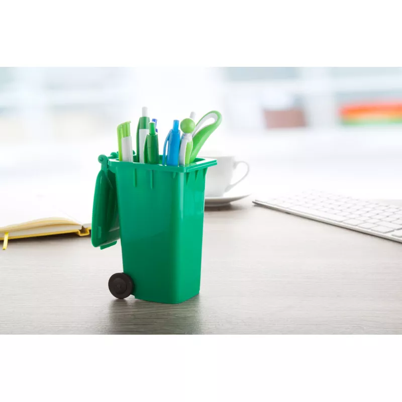 Dustbin podstawka na długopisy - zielony (AP731283-07)