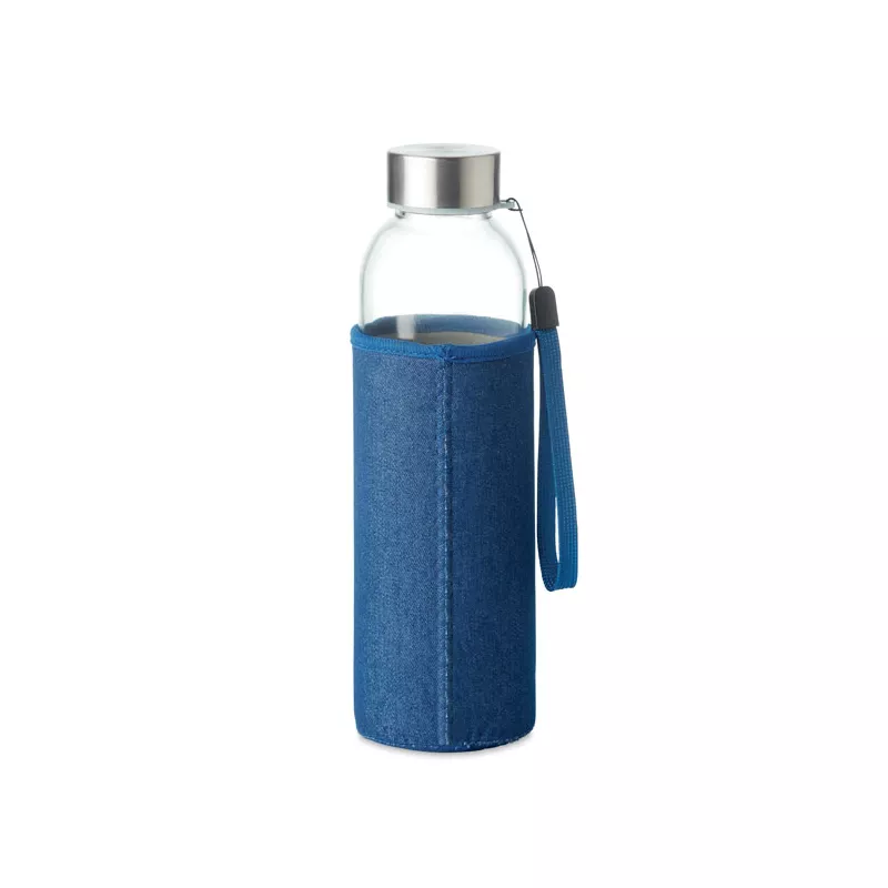 Butelka szklana 500 ml w etui UTAH DENIM - Niebieski (MO6192-04)