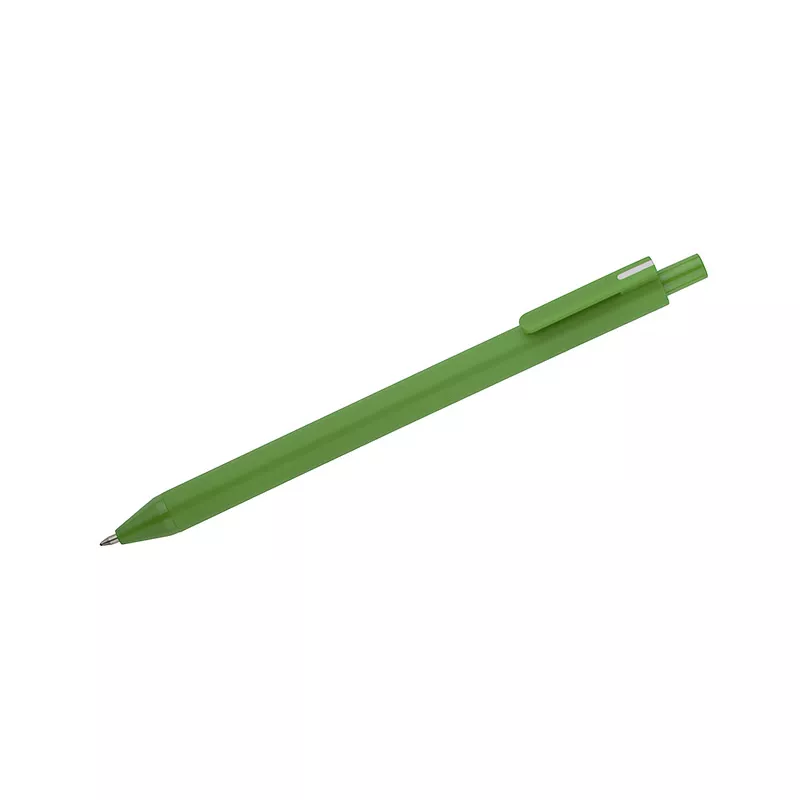Długopis z powłoką soft touch FULKO - zielony jasny (19829-13)