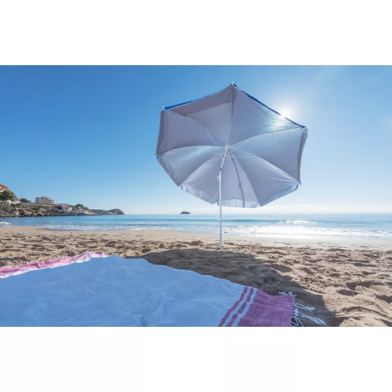 Parasol plażowy ø200 cm z pokrowcem Sandok - niebieski (AP781658-06)