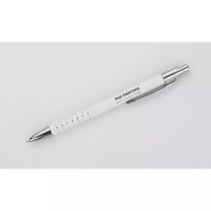 Długopis reklamowy metalowy RING - biały (19452-01)