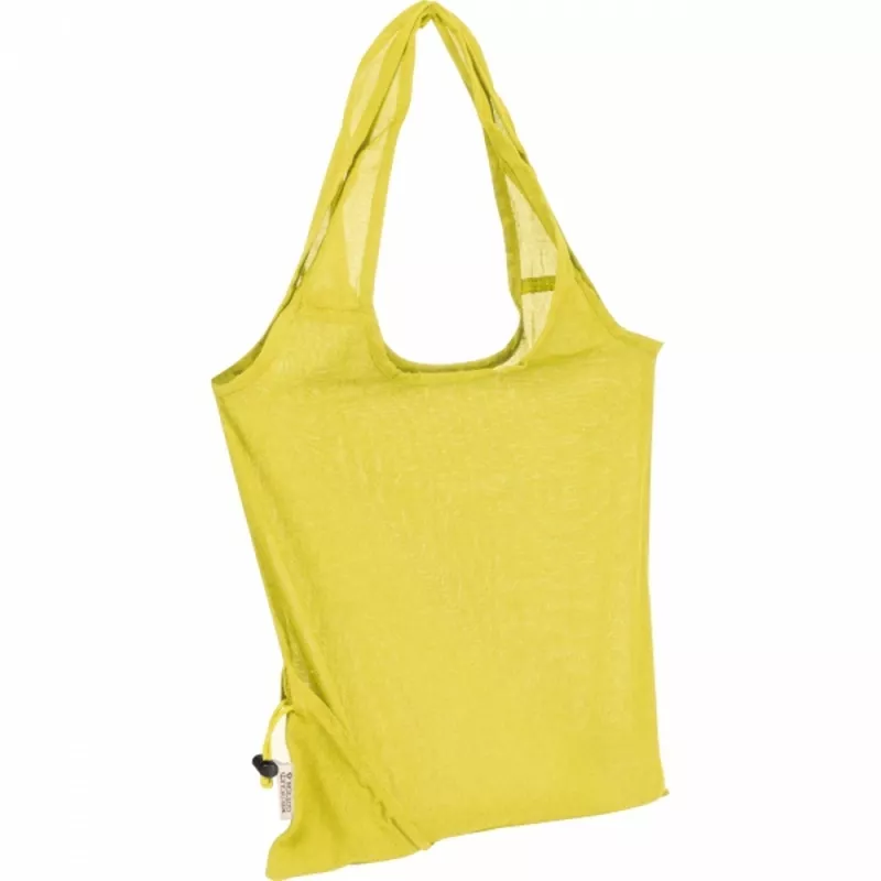 Składana torba z bawełny i poliestru z recyklingu 118 g/m² ANJA - żółty (6526208)