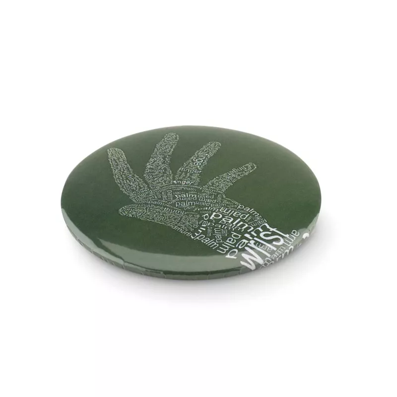 Lusterko button 6 cm MIRROR - Srebrny Mat (MO9335-16)