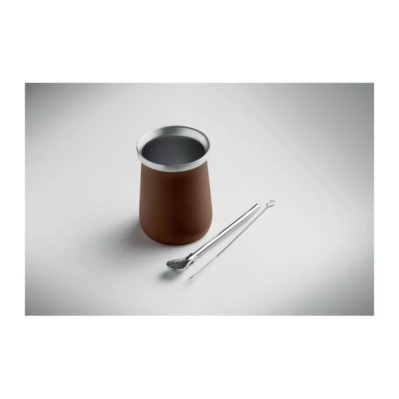 Kubek do yerba mate z bombillą 240 ml MIYERBA - Brazowy (MO2776-01)