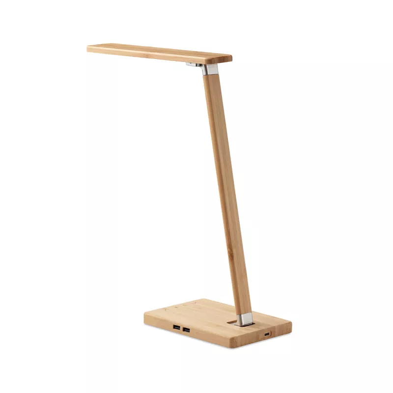 Lampka biurkowa z ładowarką 10W NEAT LIGHT - Drewna (MO6346-40)