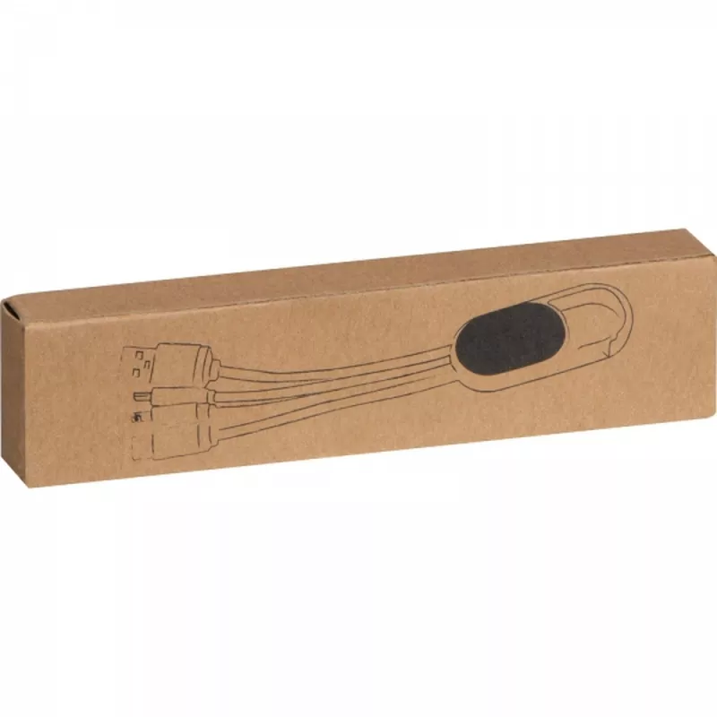 Kabel do ładowania 3w1 CARMEN - beżowy (3196113)