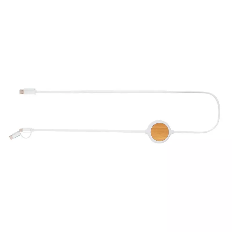 Kabel do ładowania 3 w 1, ładowarka bezprzewodowa 5W - biały (P302.253)
