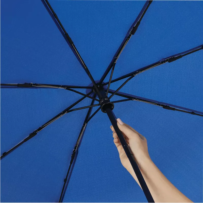 Automatyczna, wiatroodporna parasolka kieszonkowa z pokrowcem w dopasowanym kolorze - niebieski (56-0101504)