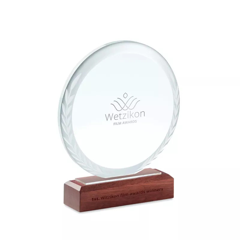 Statuetka kryształowa okrągła Ø 15 cm KEEN - Brazowy (MO6586-01)