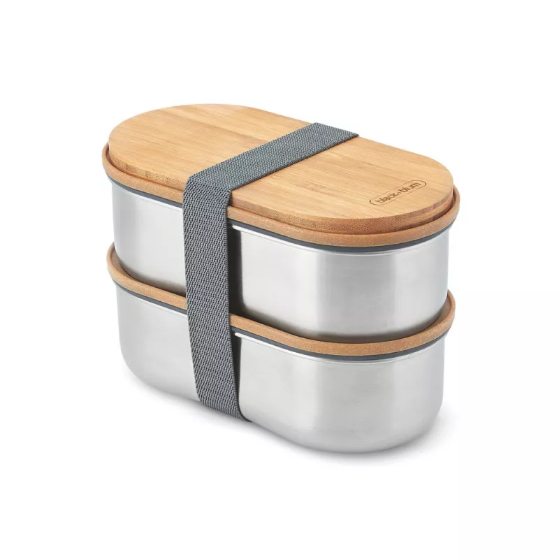 Lunchbox, pudełko śniadaniowe Black+Blum Double Bento - grey (P439.2002)