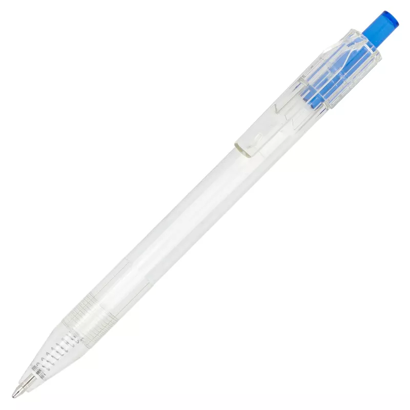 Długopis z R-PET - niebieski transparentny (LT80562-N0411)