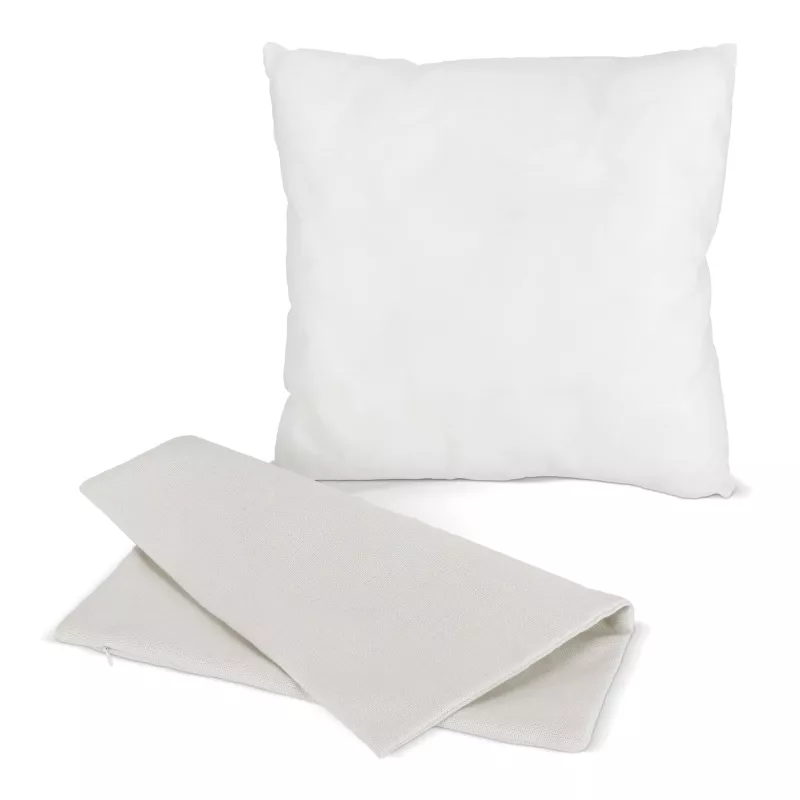 Poszewka z poli-lnu i poduszka 40x40 cm sublimacja - ecru (LT97228-N0054)