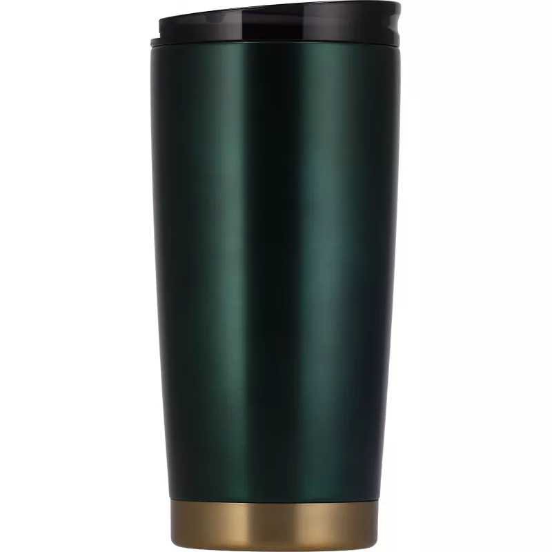 Kubek termiczny stalowy z recyklingu LA LOUVIERE MoLu 540 ml - ciemnozielony (535099)