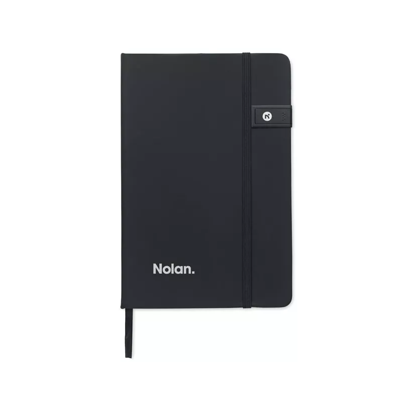Notes A5 z USB 16 GB 80 kartek w linię USBNOTE - Czarny (MO2725-03)