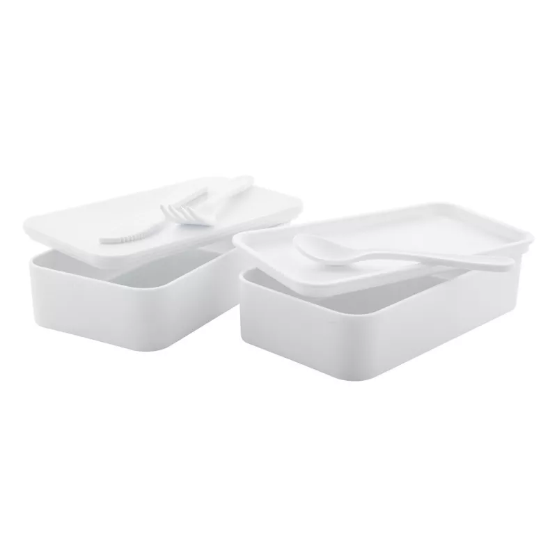 Fandex antybakteryjne pudełko na lunch - biały (AP721817-01)