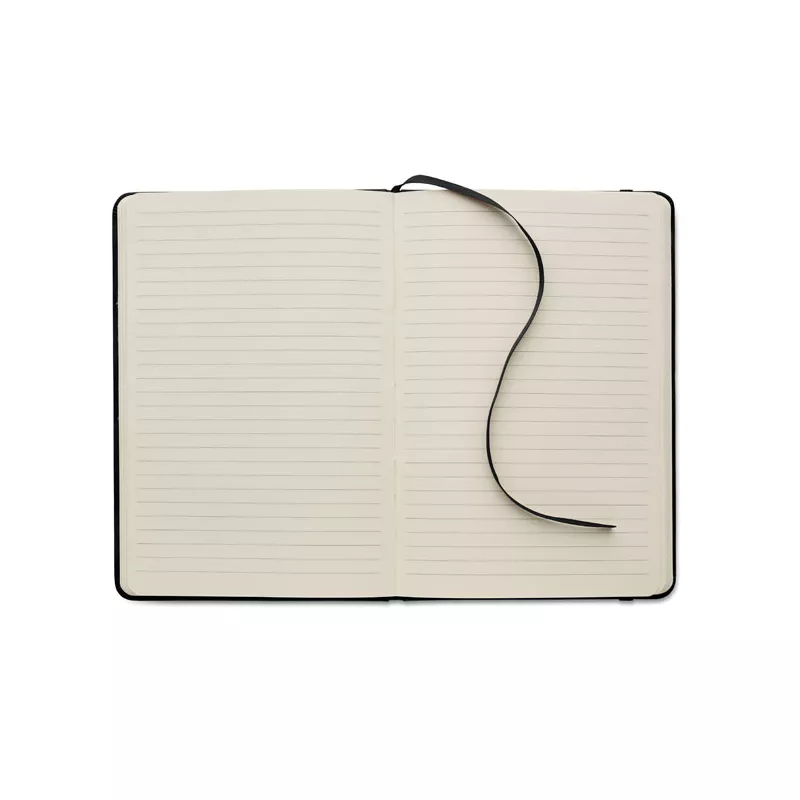Notes A5 w twardej okładce z PU 80 kartek w linię TINT - Czarny (MO2664-03)