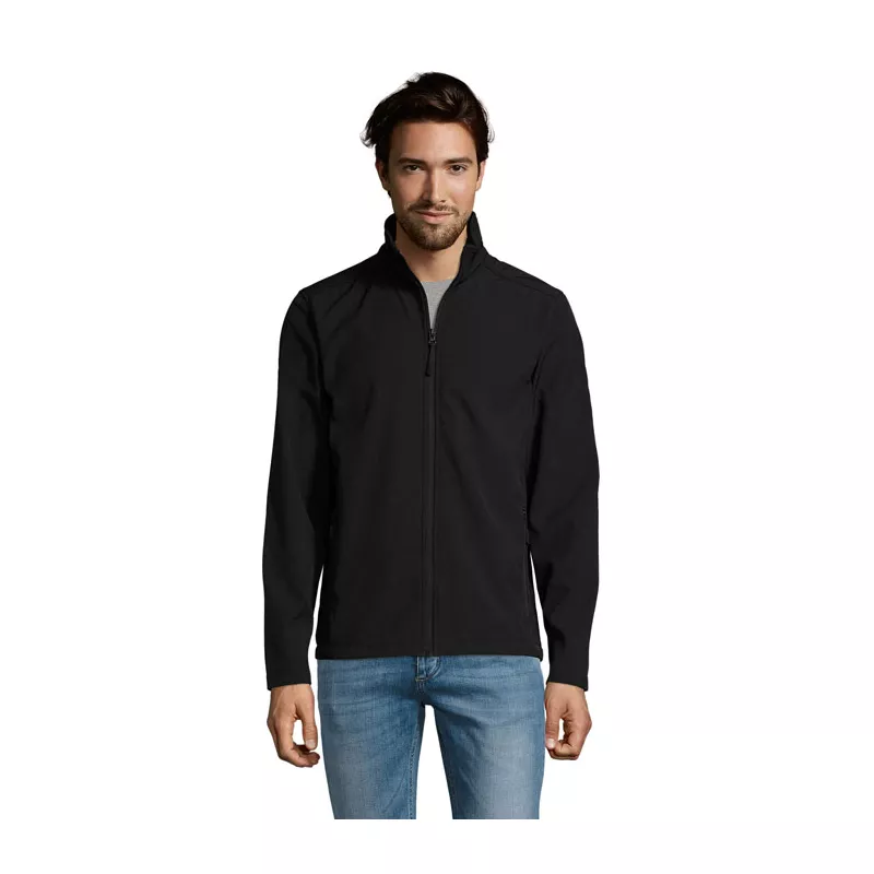 Kurtka softshell męska 2-warstwowa Sol's RACE - Czarny (S01195-BK)