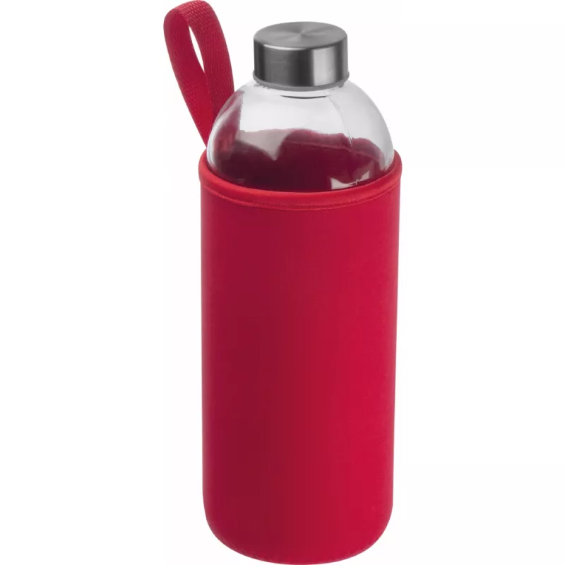 Butelka szklana 1000 ml w neoprenowym etui - czerwony (6242705)