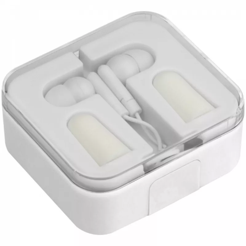 Zestaw podróżny słuchawki douszne i zatyczki NOISE - biały (154906)