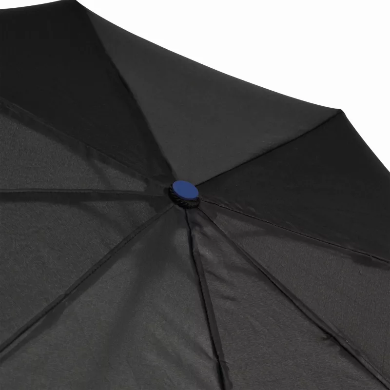 Automatycznie otwierany i składany, wiatroodporny parasol kieszonkowy - czarny, niebieski (56-0101250)