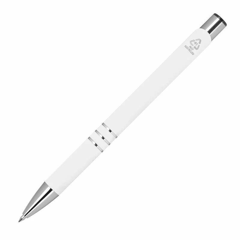 Długopis metalowy półżelowy DUNMORE - biały (399106)