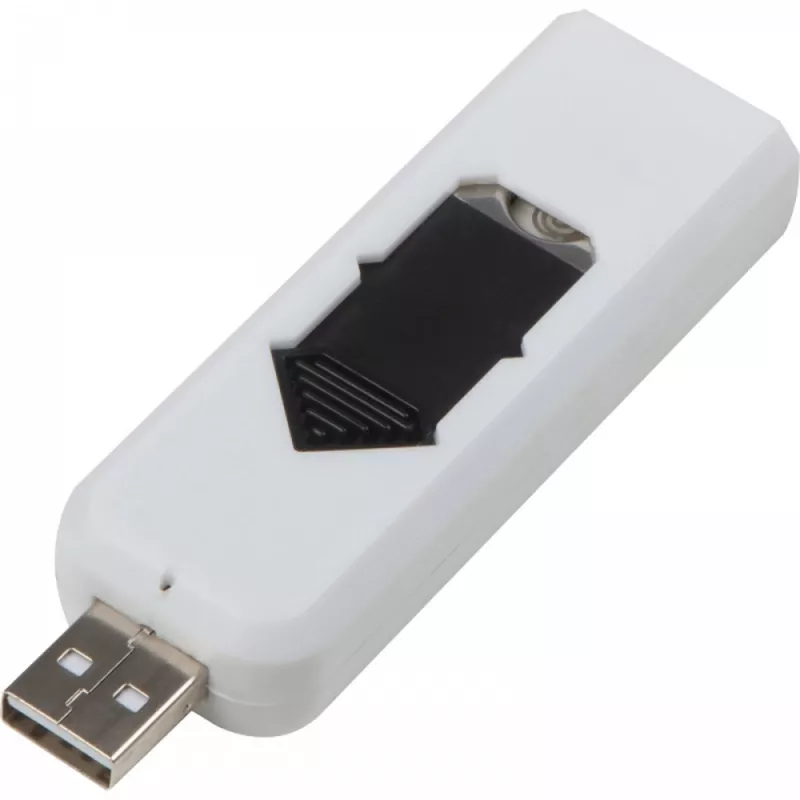 Zapalniczka z ładowaniem USB REUBEN - biały (9097706)