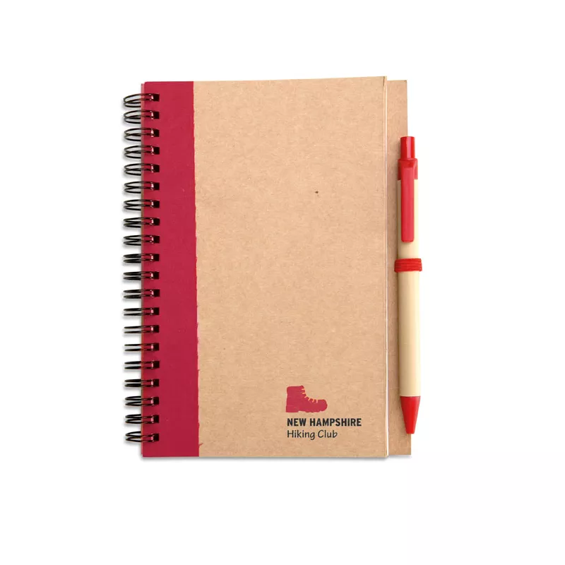Notes B6 z długopisem 70 kartek gładkie SONORA PLUS - Czerwony (IT3775-05)