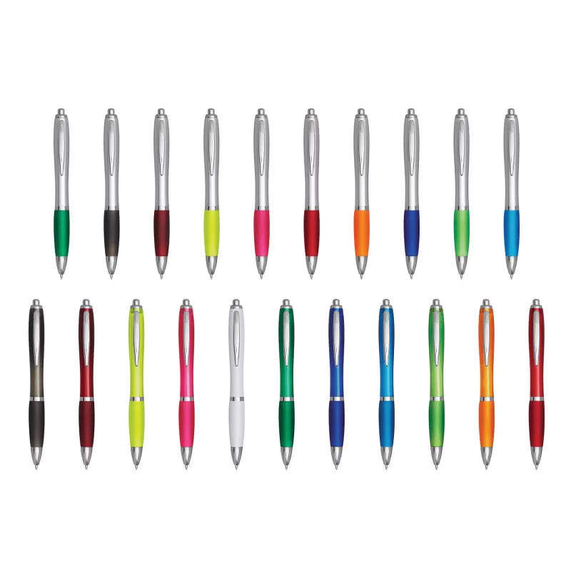 Długopis - srebrny, turkusowy (56-1102011)