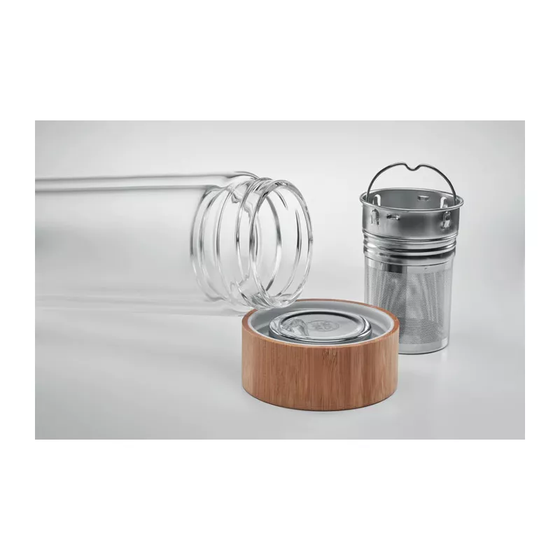 Butelka szklana dwuścienna 400 ml BATUMI GLASS - Przezroczysty (MO9420-22)