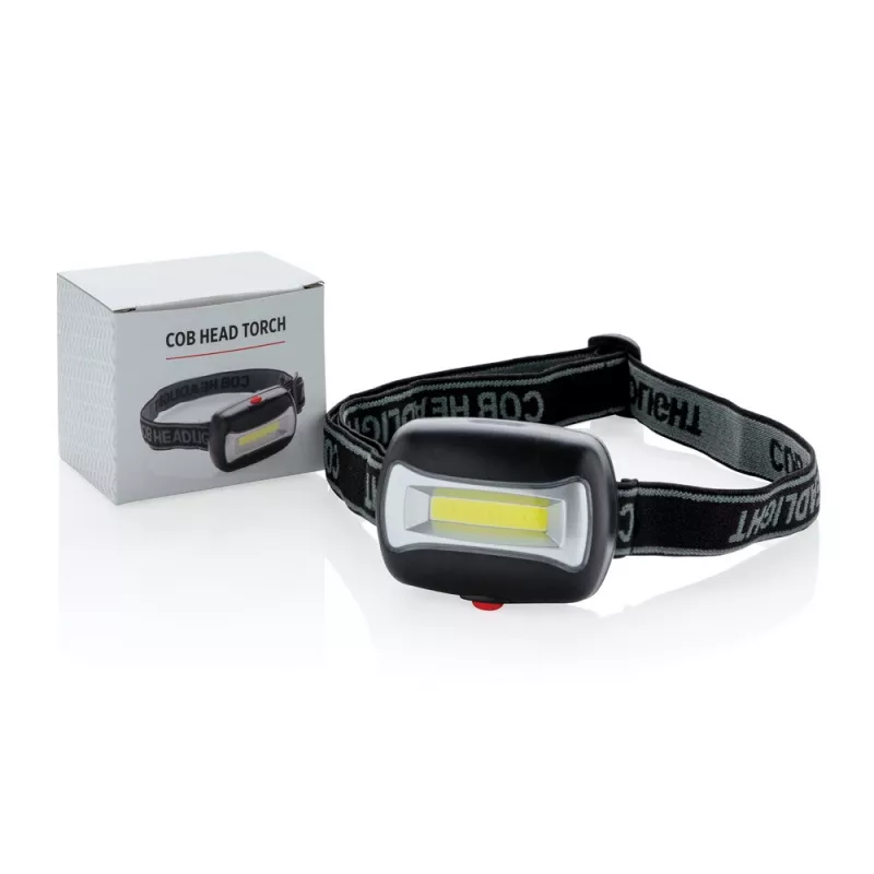Latarka na głowę COB - czarny (P513.691)