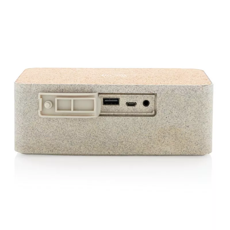 Głośnik bezprzewodowy 5W, ładowarka bezprzewodowa 5W - brązowy (P328.719)