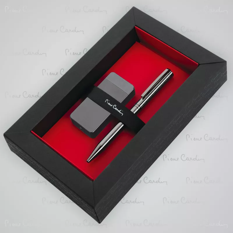 Zestaw upominkowy zapalniczka elektryczna i długopis ELECTRIC SET Pierre Cardin - graphite (B3501300IP377)