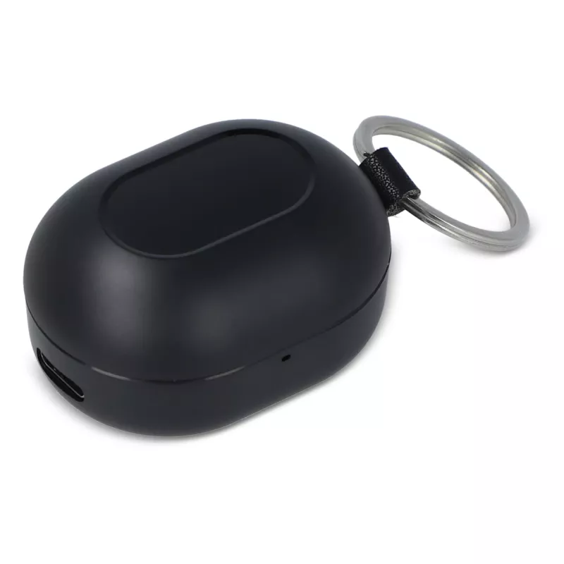 Mini bezprzewodowe słuchawki douszne w rozmiarze breloka - czarny (LT95602-N0002)