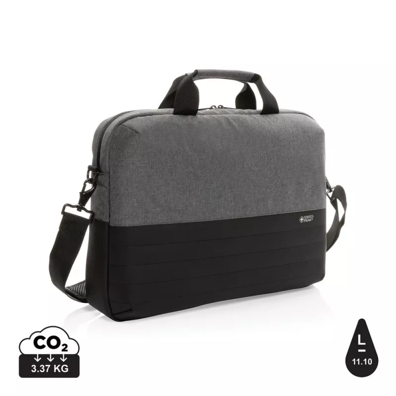 Torba na laptopa 15,6" Swiss Peak AWARE™, ochrona RFID - szary (P763.122)