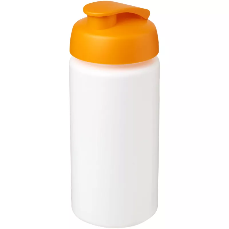 Bidon Baseline® Plus o pojemności 500 ml z wieczkiem zaciskowym i uchwytem - Biały-Pomarańczowy (21007207)