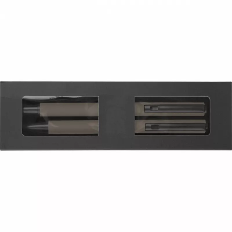 Zestaw piśmienny długopis i pióro kulkowe CANTERBURY - ciemnoszary (533477)