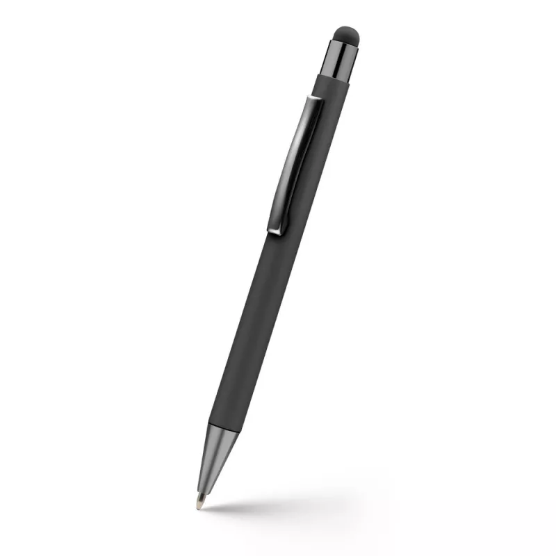 Długopis aluminiowy z touch pen-em | Ida - czarny (V1376-03)