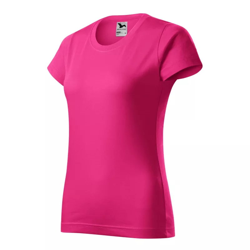 Koszulka bawełniana damska 160 g/m²  BASIC 134 - Czerwień purpurowa (ADLER134-CZERWIEń PURPUROWA)