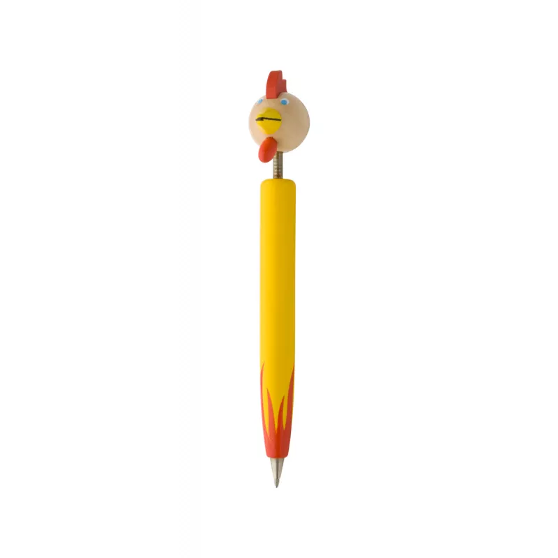 Długopis dla dzieci z głową zwierzęcia ZOOM - żółty (AP809344-D)