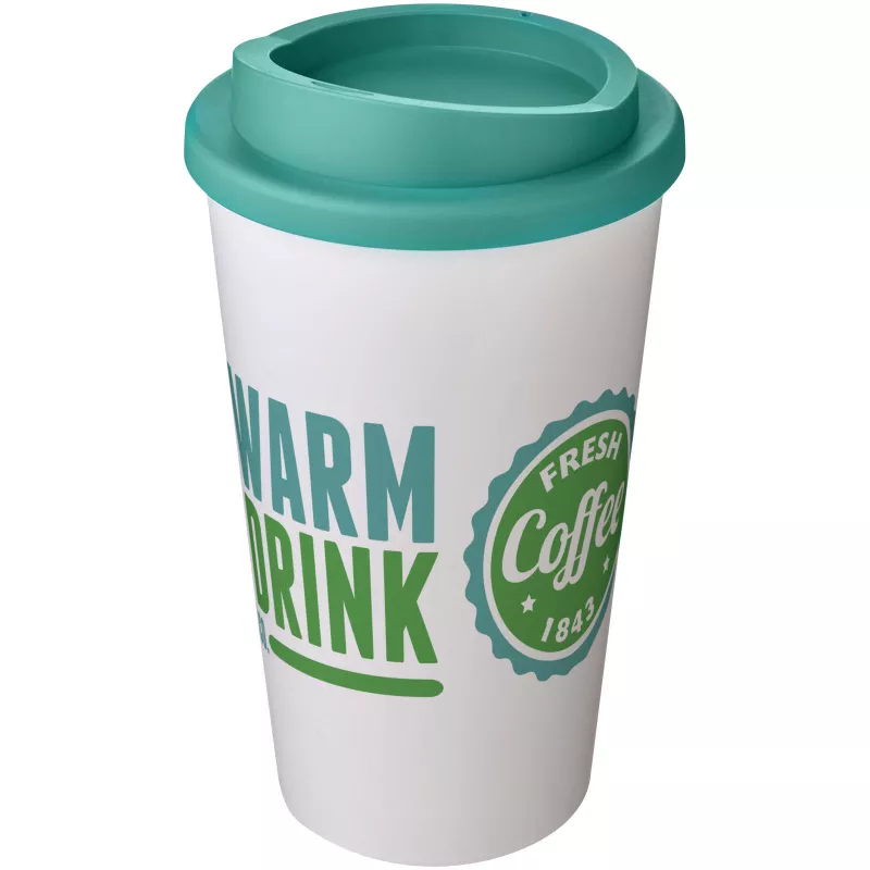 Kubek termiczny z serii Americano® o pojemności 350 ml - Biały-Morski (21000128)