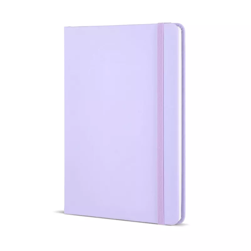 Notatnik A5 z tworzywa PU z kartkami FSC - liliowy (LT92066-N0071)