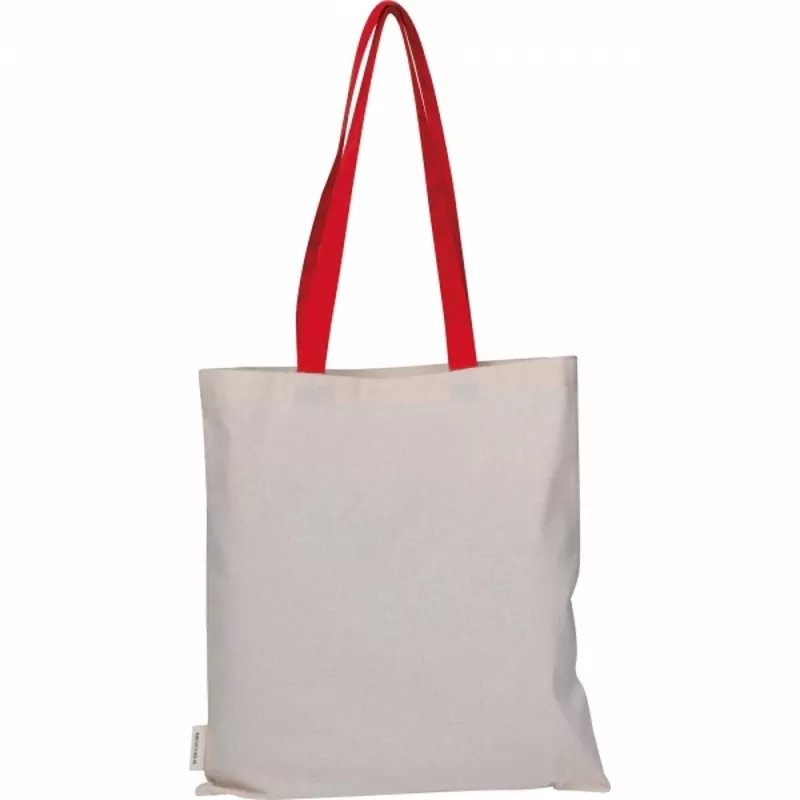 Torba bawełniana z długimi uszami, z recyklingu 140g/m2 CAMBRIDGE - czerwony (545405)