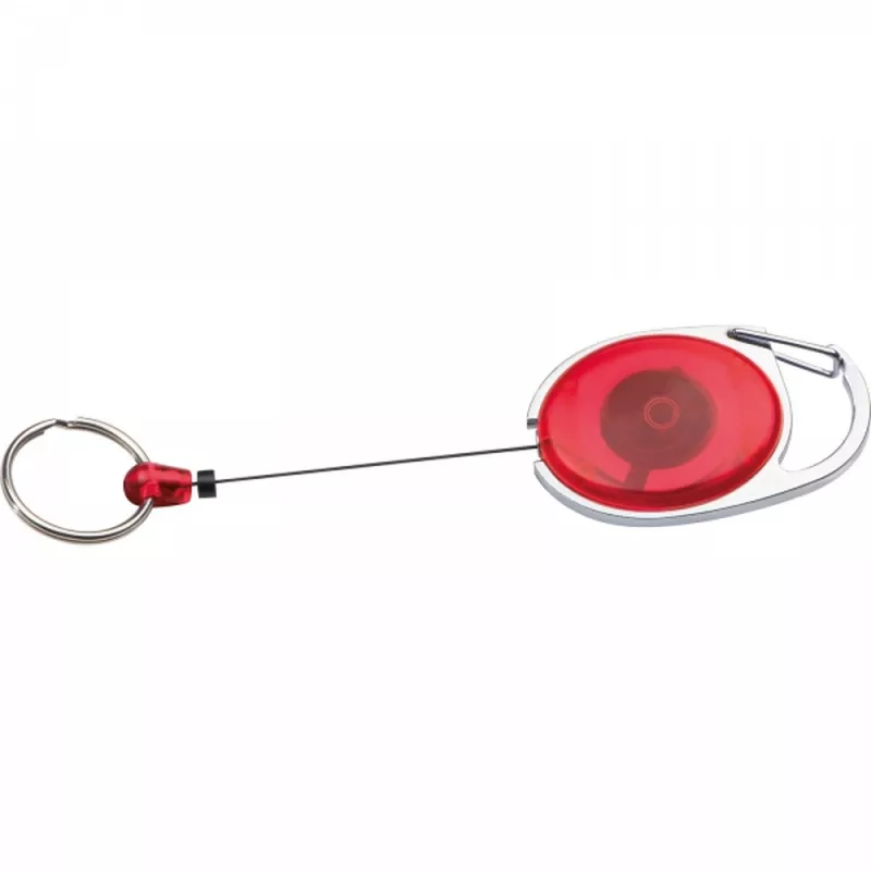 Brelok z karabińczykiem i zwijaną linką DIANA - czerwony (9117105)