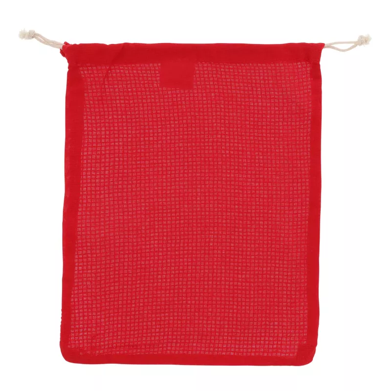 Bawełniana torba wielokrotnego użytku na żywność OEKO-TEX® 25x30cm - czerwony (LT95207-N0021)