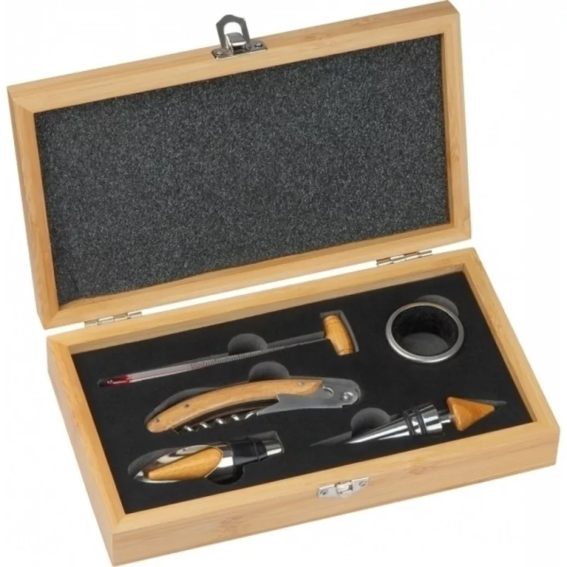 Zestaw do wina GROSSETO - brązowy (194701)