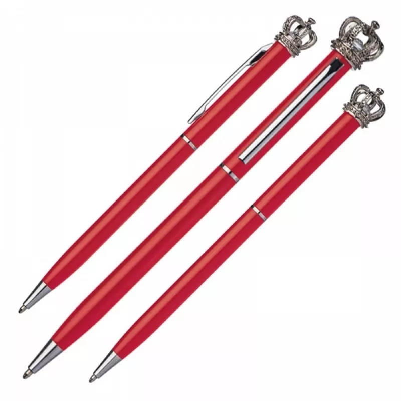 Długopis metalowy KINGS PARK - czerwony (048805)