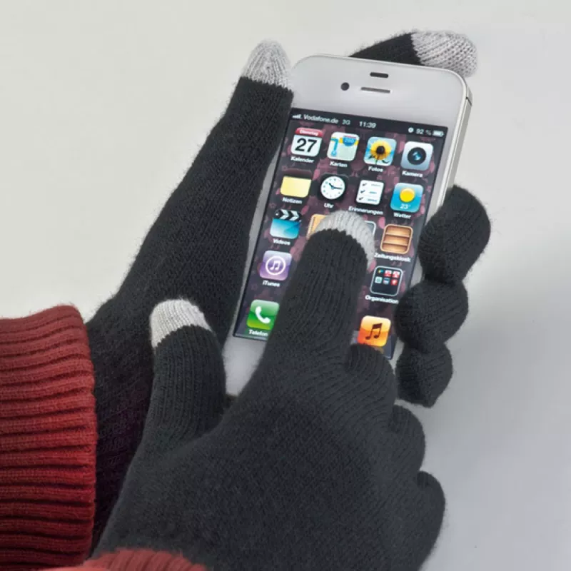 Rękawiczki do obsługi smartfonów - czarny (9876503)