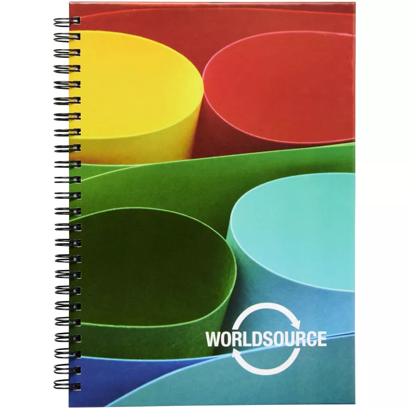 Zeszyt w formacie A4 Wire-o w twardej okładce - Biały-Czarny (21256001)