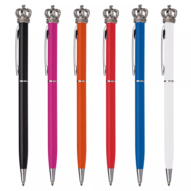 Długopis metalowy z koroną DYLAN - czerwony (1048805)