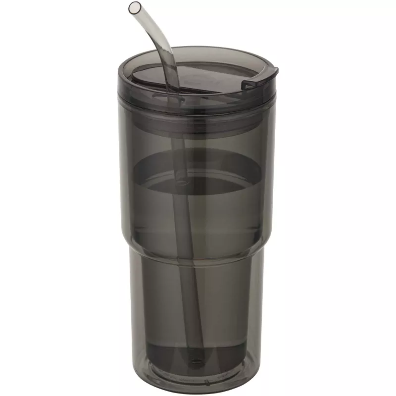 Kubek plastikowy Archer o pojemności 480 ml z podwójnymi ściankami - Czarny (10096790)
